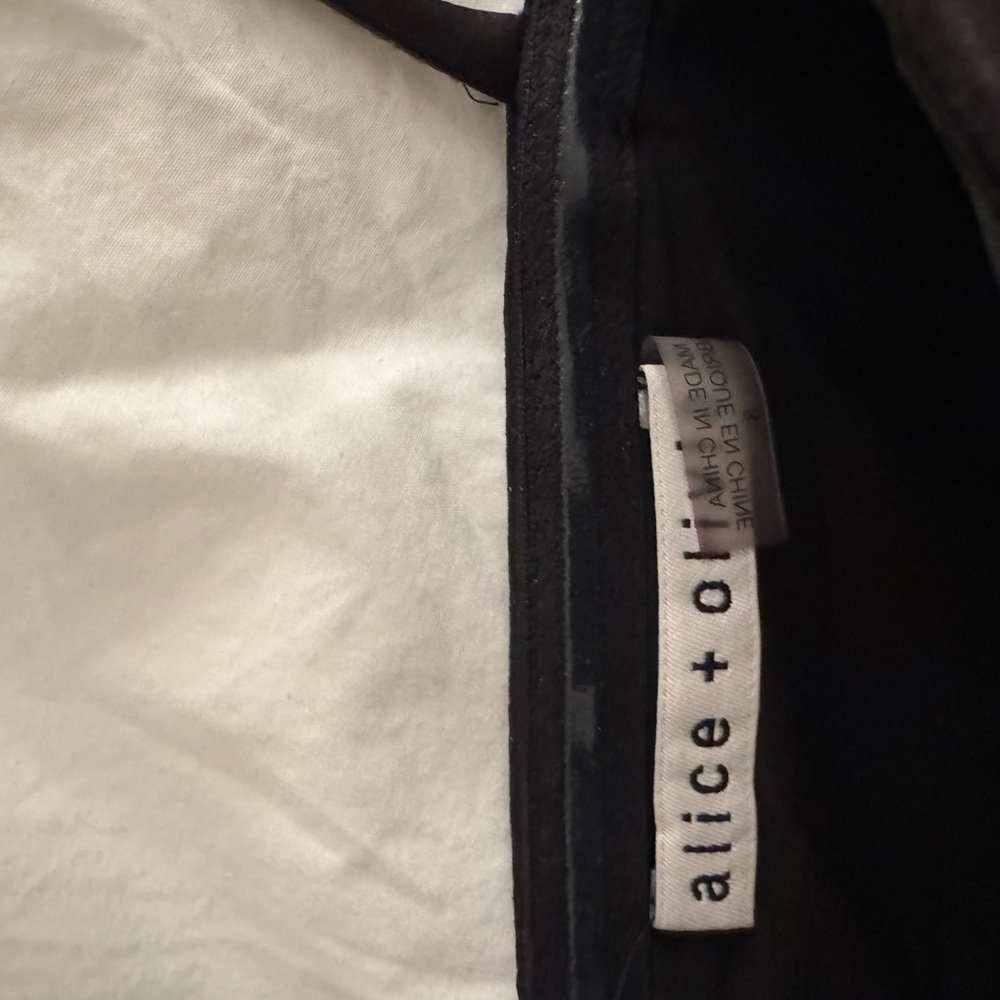 Worn once Alice and Olivia Black Women's Top with Rhinestone Straps - Picture 3 of 3